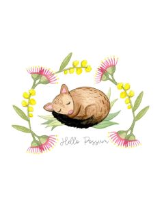 Card - Hello Possum S by Maxine Hamilton