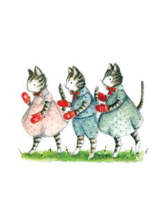 Card - Three Cats by Michelle Pleasance