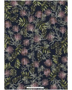 Wrapping Sheets - Grevillea on Navy by One Penny