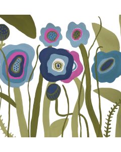 Card - Blue & Purple Flowers by Prue Pittock
