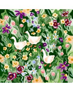 Card - Ducks in a Garden by Sabina Fenn