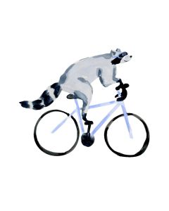 Card - Raccoon on a Bike by Sabina fenn