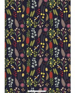 Wrapping Sheets - Australian Navy Flora by Cat MacInnes