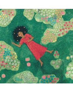 Card - Girl Relaxing in a Garden by Elisabeth Dorrian