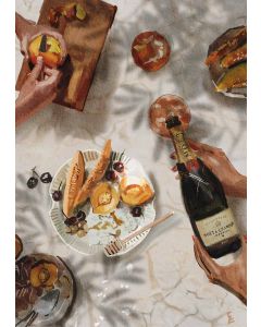 Card - Champagne & Peaches by Ekaterina Zagorska