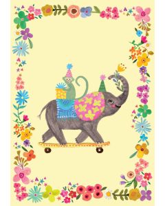 Card - Monkey & Elephant by Katherine Herrell