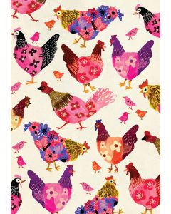 Card - Whimsy Chickens by Katherine Herrell