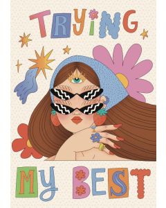 Card - Trying My Best by Little Eyes Alien