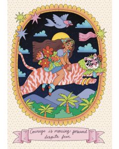 Card - Courage is Moving Forward Despite Fear by Little Eyes Alien