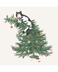 Card - Cat in the Christmas Tree by Alissa Levy
