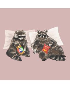 Card - Raccoons Netflix & Eating by Alissa Levy
