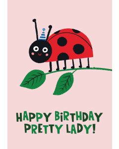 Card - Happy Birthday Pretty Lady by Lucy Maggie Designs