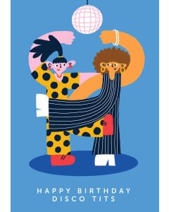 Card - Happy Birthday Disco Titts by Lucy Maggie Designs