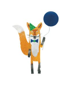 Card - Fox & Blue Balloon by Ruth Waters