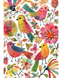 Card - Birds & Flowers by Subhashini Narayanan Narayanan